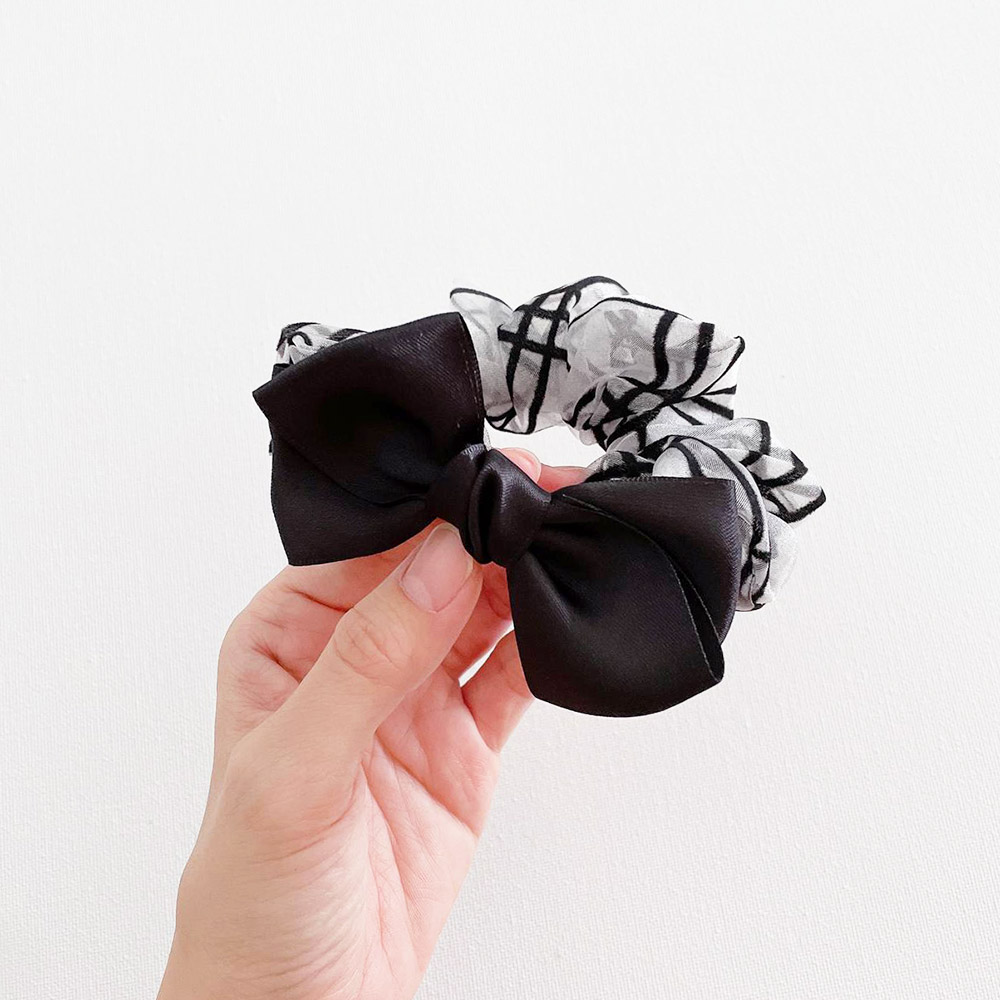 Knotted Ribbon Scrunchie Hair Bow